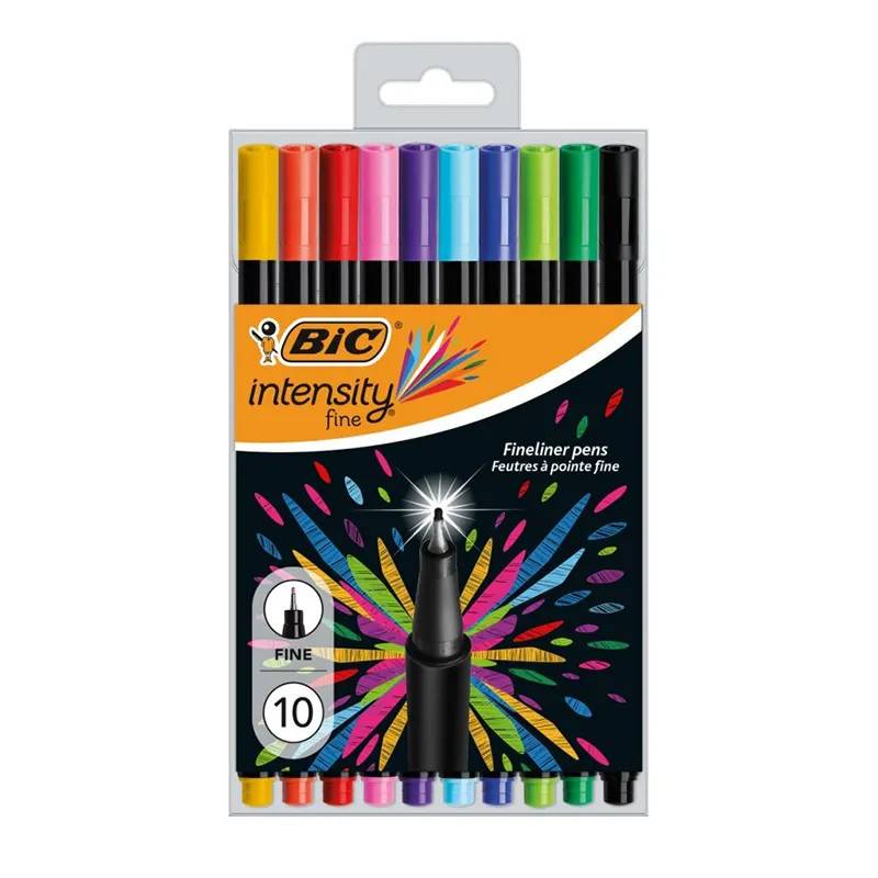 de 10 Stylos BIC Blister Intensity fine - Assortis