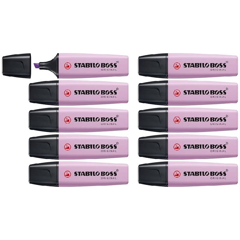 de 10 Surligneurs STABILO BOSS Original Pastel - Lilac