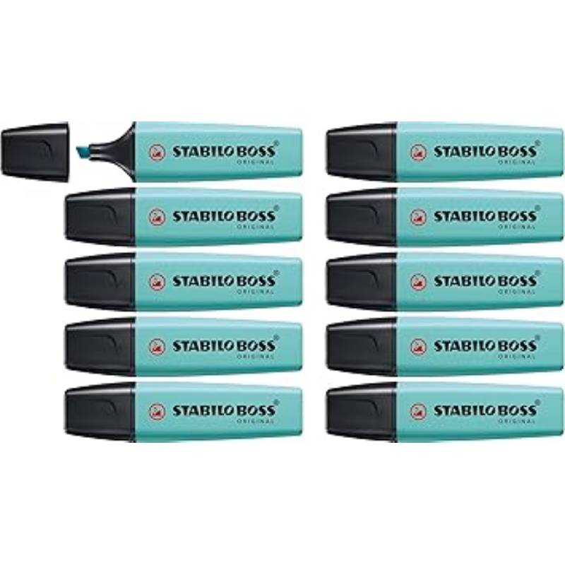de 10 Surligneurs STABILO BOSS Original - Turquoise - STABILO