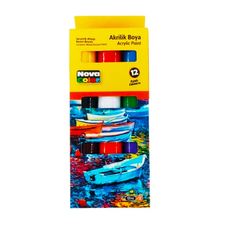 de 12 couleurs BRONS NOVA COLOR ACRYLIC 17ML