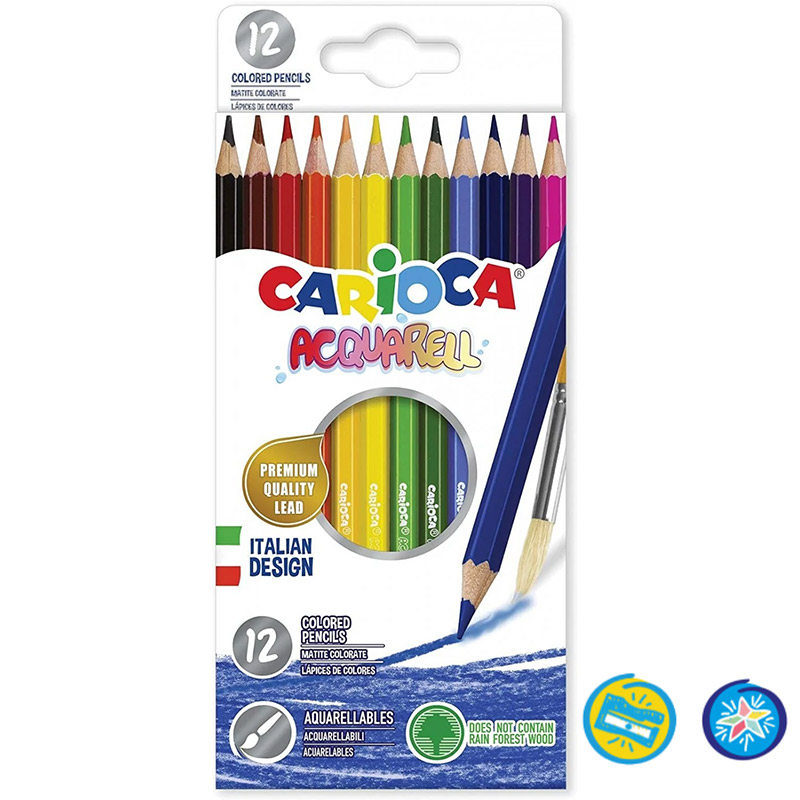 de 12 Crayons Aquarelle CARIOCA - Assortis