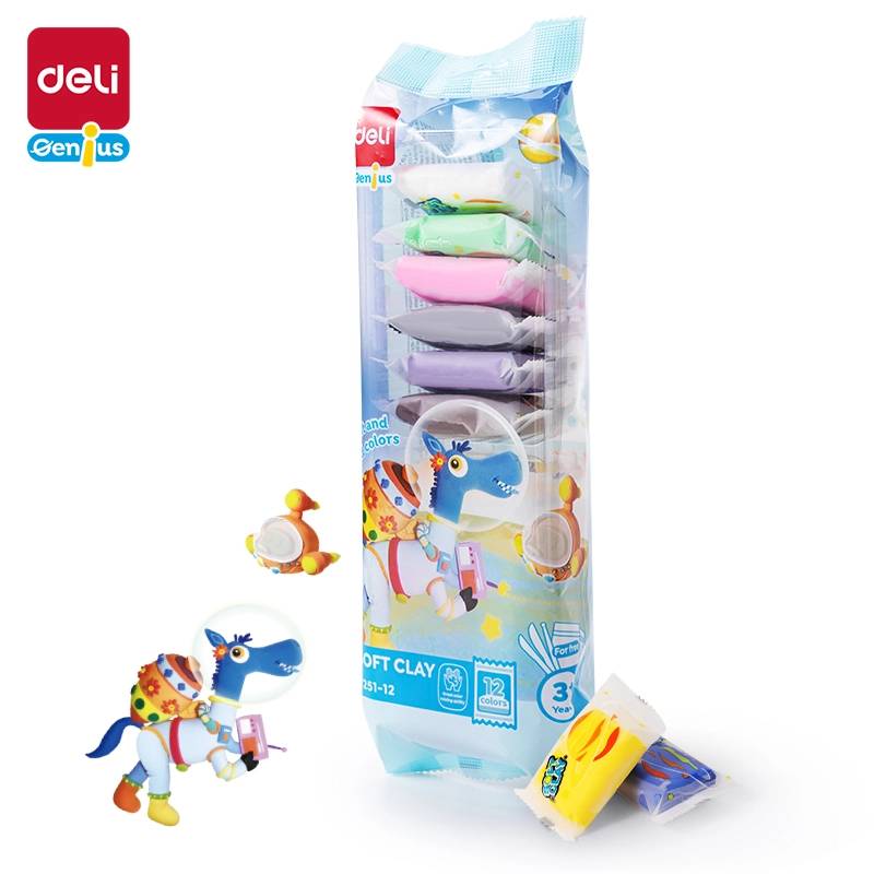 de 12 Pâte à Modeler DELI Y251-12 6 G Assortis - DELI