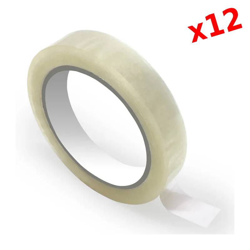 de 12 Ruban Adhésif Transparent 18 mm x 100 m