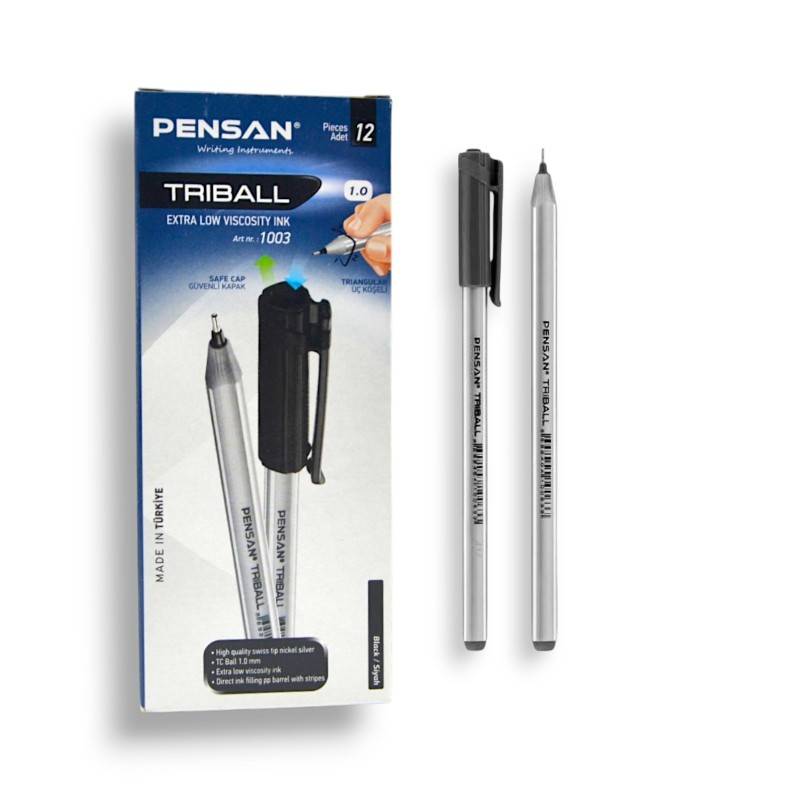 de 12 Stylos à Bille PENSAN Triball - Noir