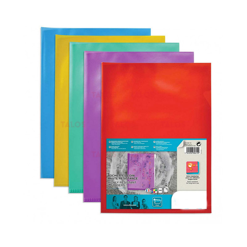 De 20 Pochettes Coin En Polypropylènes Vert - (464513-15)
