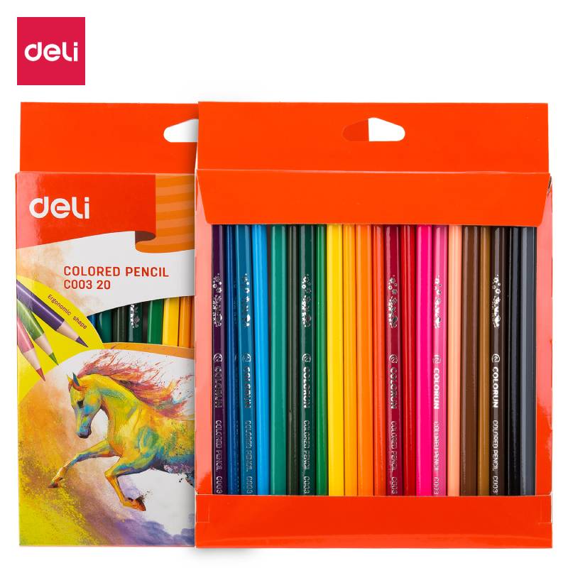 de 24 Crayons DELI EC00320 18 cm Couleur - DELI
