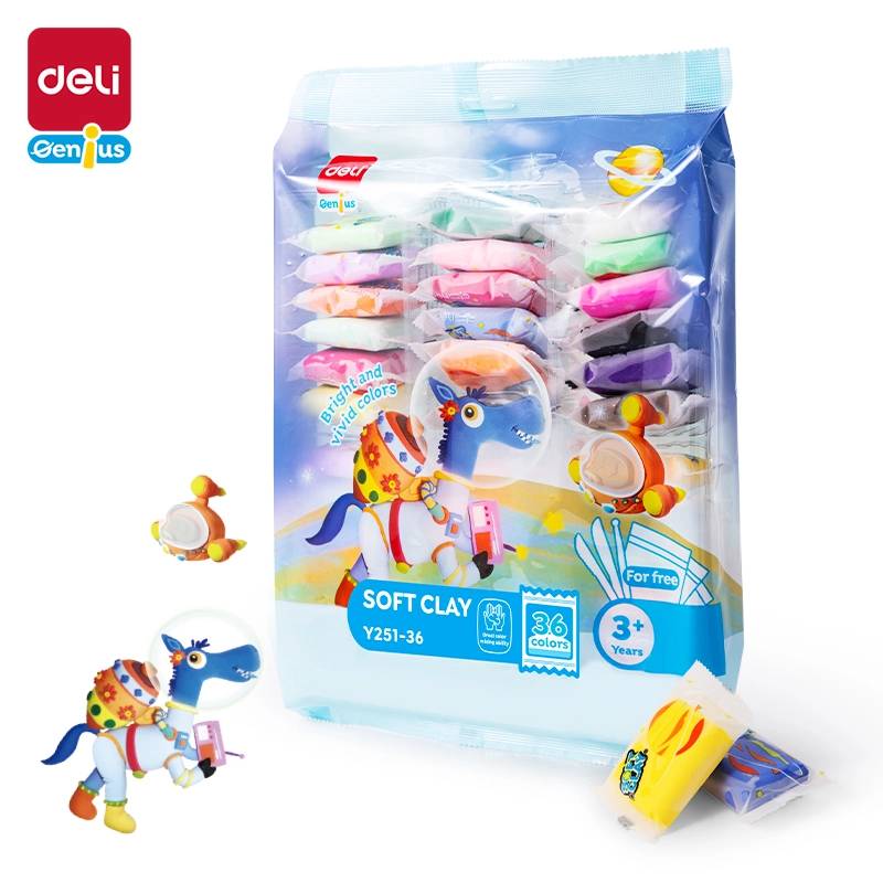 de 36 Pâte à Modeler DELI Y251-36 6 G Assortis - DELI