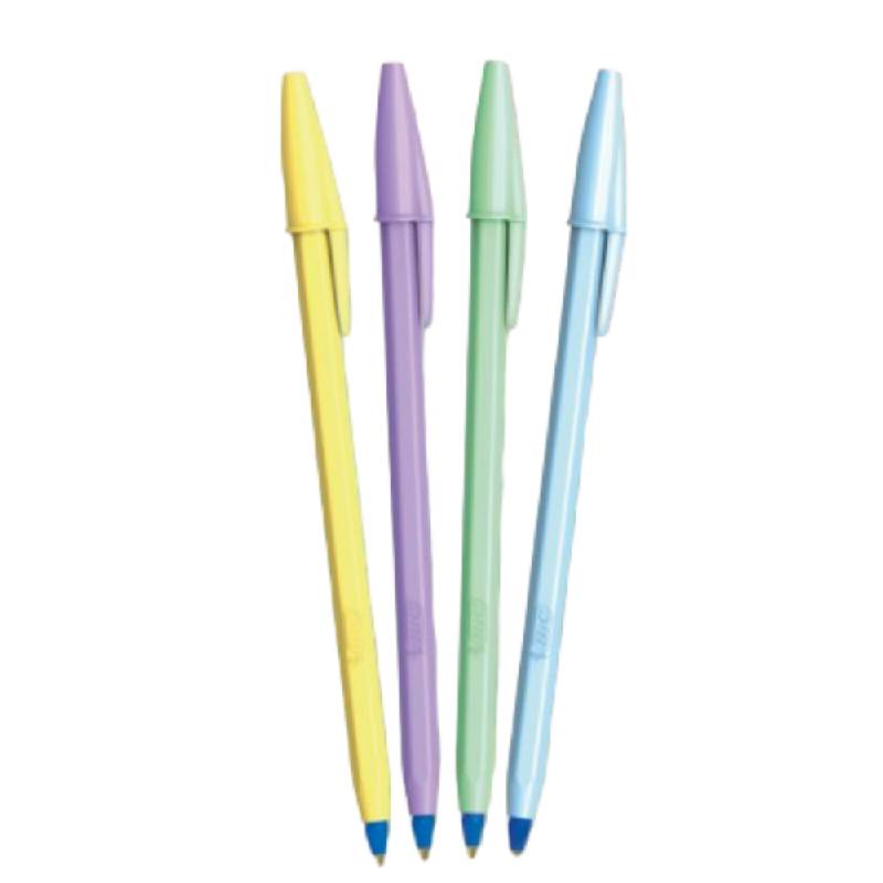 de 4 Stylos BIC Blister Cristal Med Pastel MEA - 108331