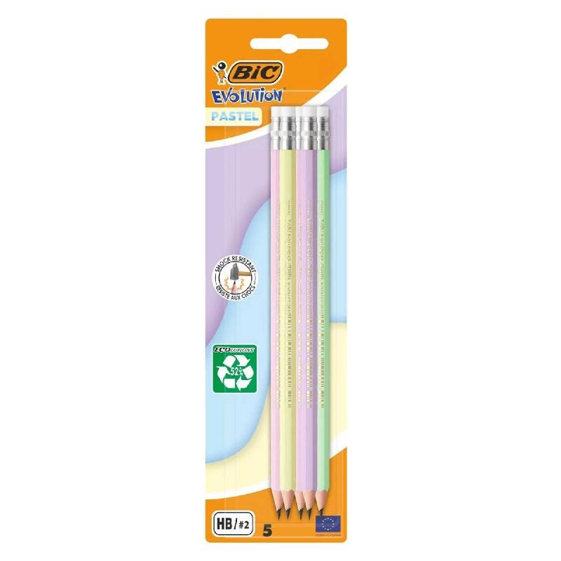 de 5 Crayons BIC Blister Graphite Pastel - 747715