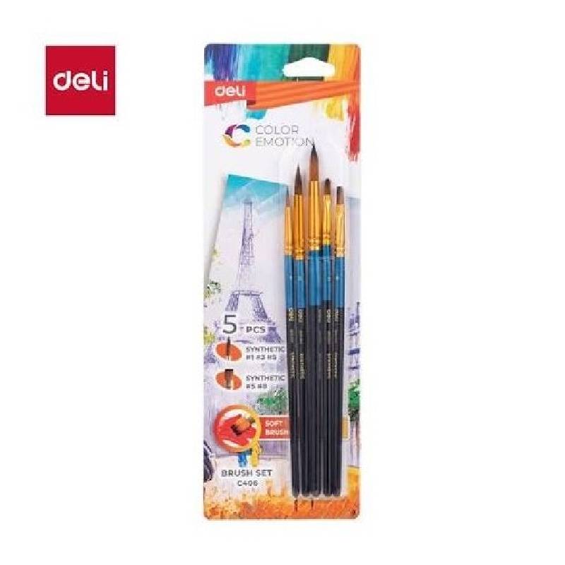de 5 Pinceaux DELI Couleur Assortis - DELI