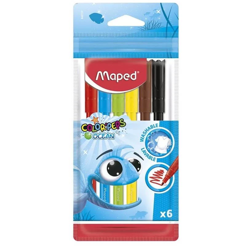 De 6 Feutres Maped Océan - 845723 - MAPED