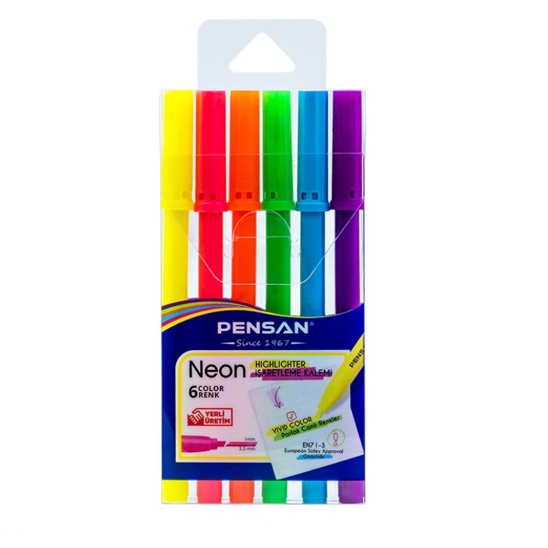 De 6 Marqueurs PENSAN Fluo Neon - PENSAN