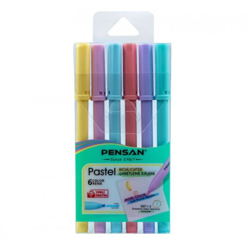 De 6 Marqueurs PENSAN Fluo Pastel - PENSAN