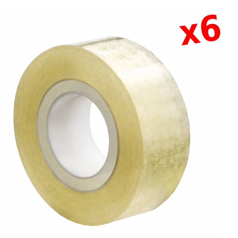 de 6 Ruban Adhésif Transparent 45 mm x 200 y