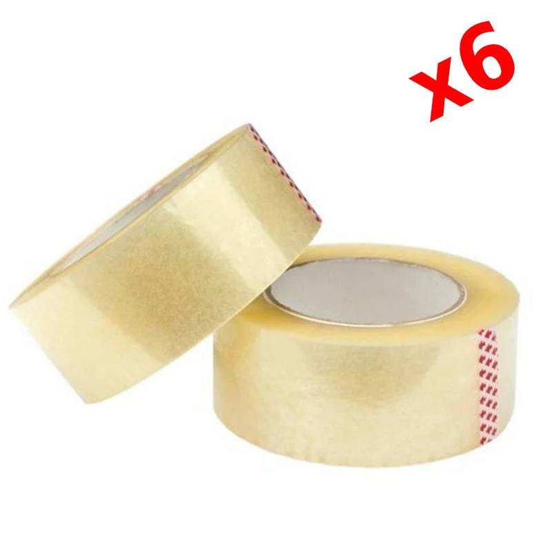 de 6 Ruban Adhésif Transparent 45mm x 70y
