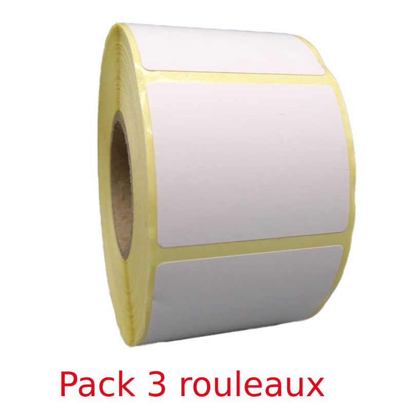 de 3 Rouleaux d'Étiquettes Thermiques 90 x 60 mm - 6497