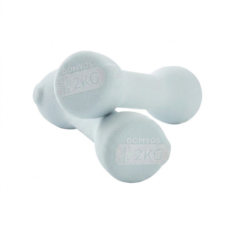Paire D'haltères DOMYOSS Fitness 2*2 kg - Bleu clair - DOMYOS