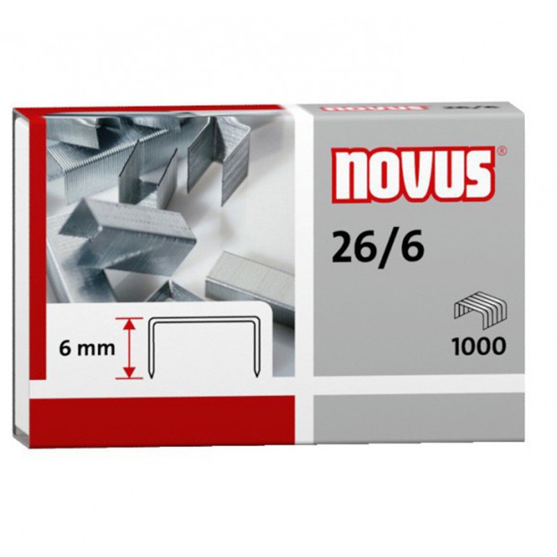 Paquet 1000 Agrafes NOVUS 26/6 - NOVUS