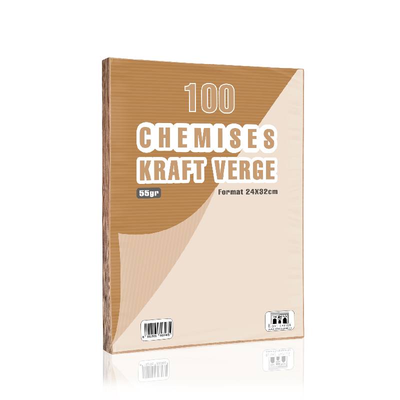 Paquet de 100 Chemises RIBAT Krafet Verge 55 G 24 x 32 Cm - RIBAT-PAPIER