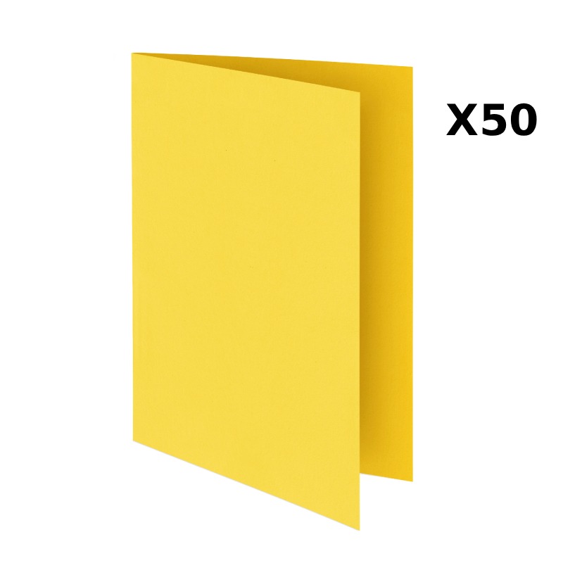 Paquet De 50 Chemises Bristol RIBAT VIVES 160G 24*32 - Citron - RIBAT-PAPIER