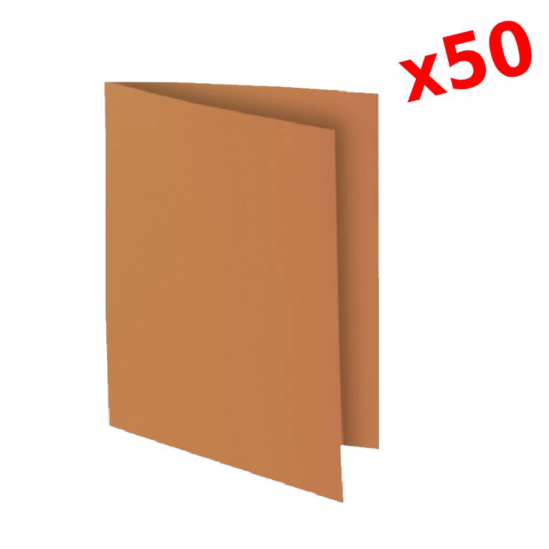 Paquet de 50 Chemises RIBAT Bristol Vives 160G 24*32 - Marron - RIBAT-PAPIER