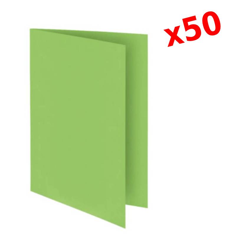Paquet de 50 Chemises RIBAT Bristol Vives 160G 24*32 - Pistache - RIBAT-PAPIER