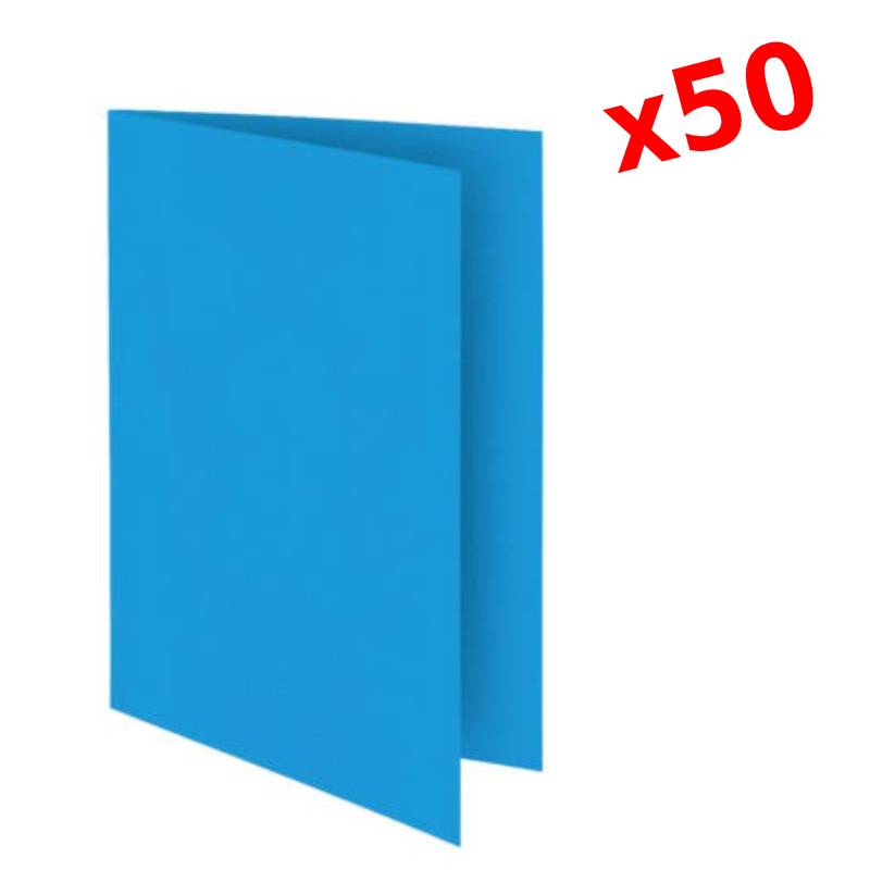 Paquet de 50 Chemises RIBAT Bristol Vives 160G 24*32 - Turquoise - RIBAT-PAPIER