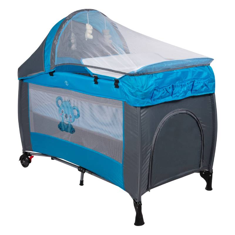 Parc Lit KOALA Bello Réglable Avec table à langer - Bleu