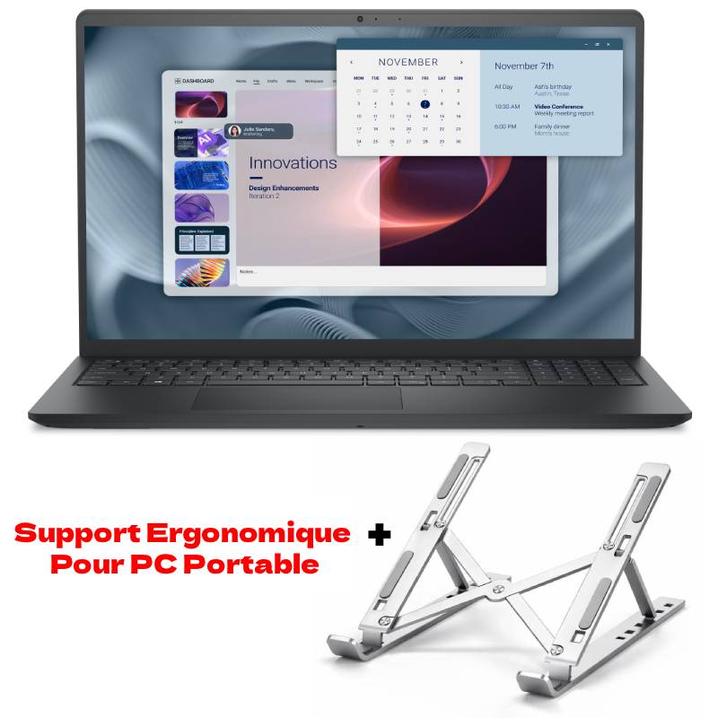 DELL Pro 15 Essential Intel Core 3 100U 16G 512G SSD - Noir