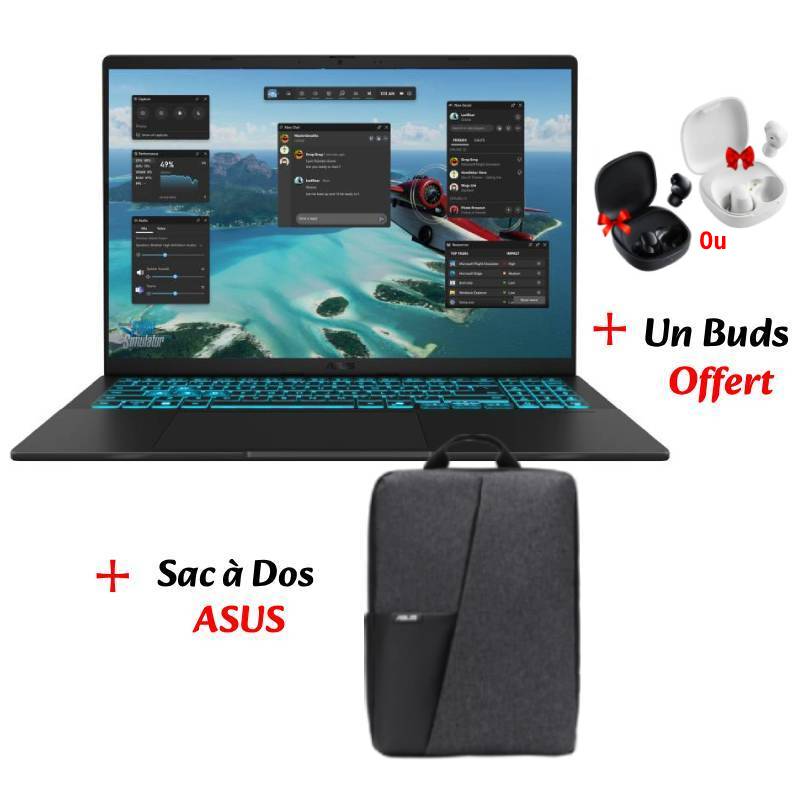 Gamer ASUS V16 V3607VJ Intel Core 7 240 H 24G RTX 3050