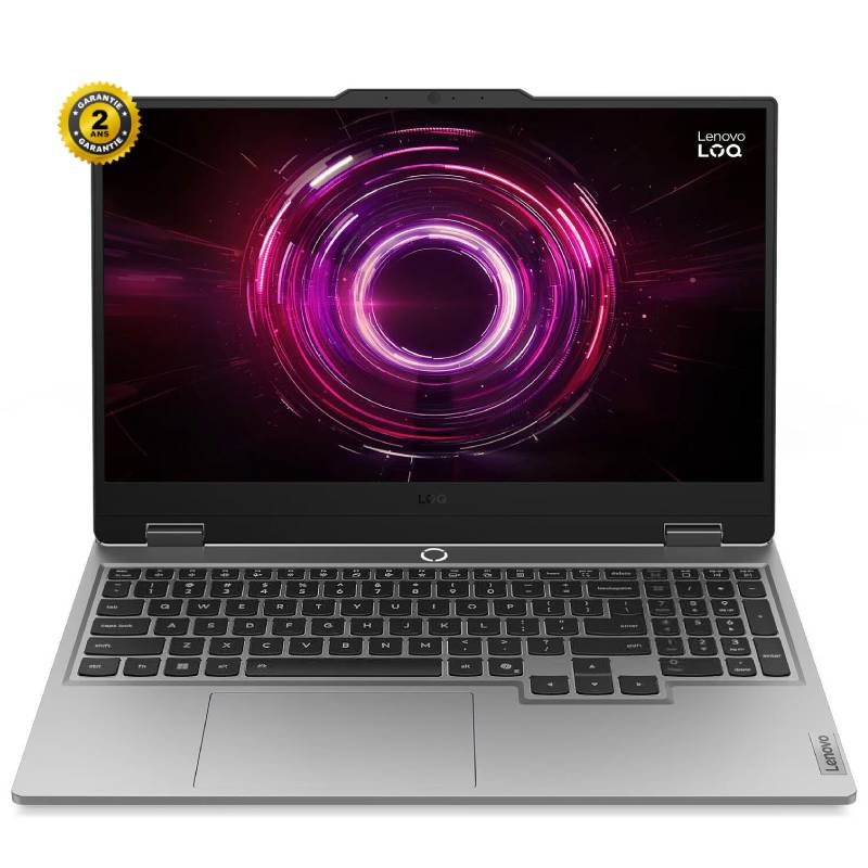 Pc Portable Lenovo Gamer LOQ 15AHP10 Ryzen 5 16Go 512Go SSD RTX 5050 8 GB Gris – 83JG002EFG - Lenovo