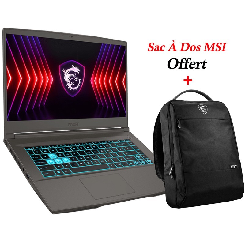 PC Portable Gamer MSI Thin 15 B13UCX i5 13è Gen 32GB RTX 2050 - MSI