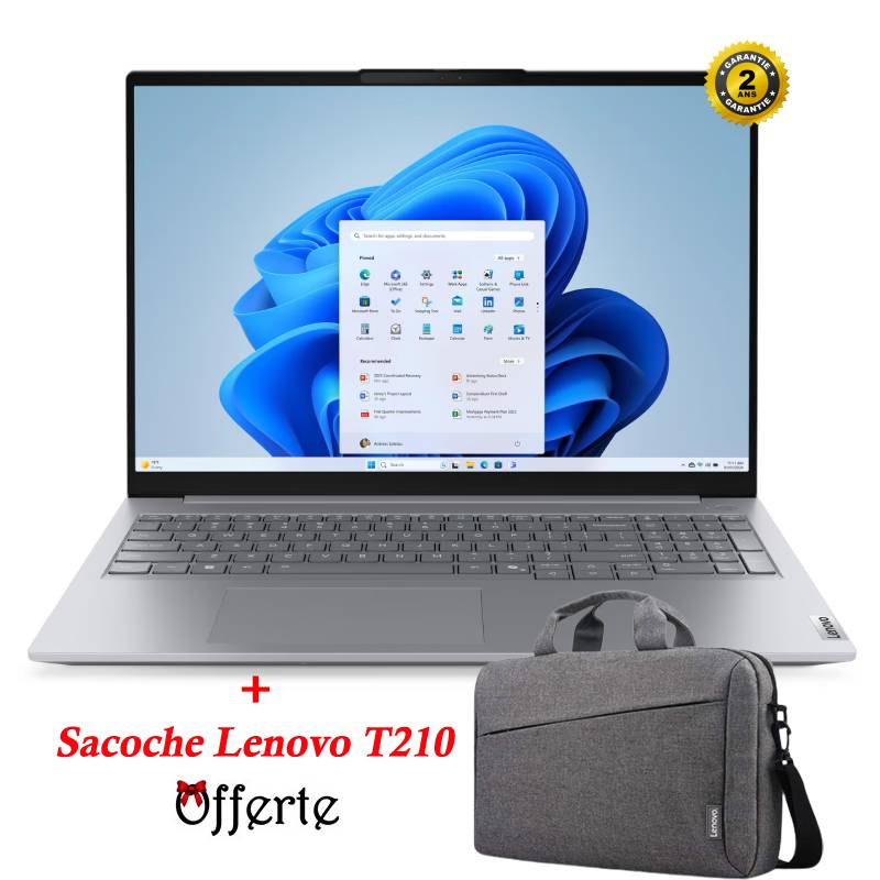 PC Portable LENOVO ThinkBook 16 G8 IRL Intel Core 7 240H 8Go 512Go SSD - Gris