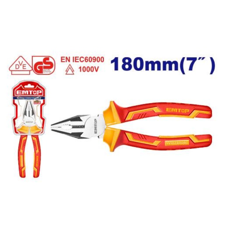 PINCE UNIVERSELLE EMTOP ISOLÉE 7"/180MM EPLRC0731