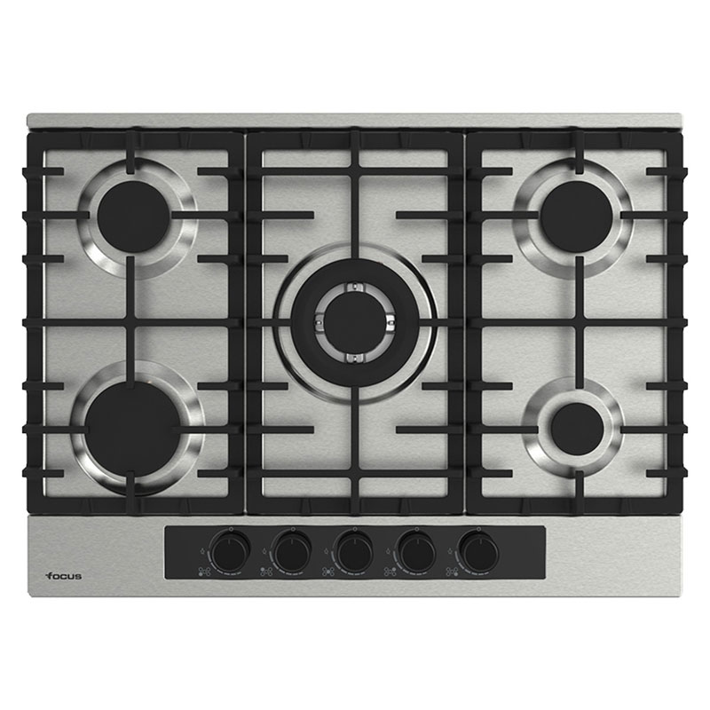Plaque de Cuisson Encastrable FOCUS F403X 5 Feux 70 cm - Inox - 6614