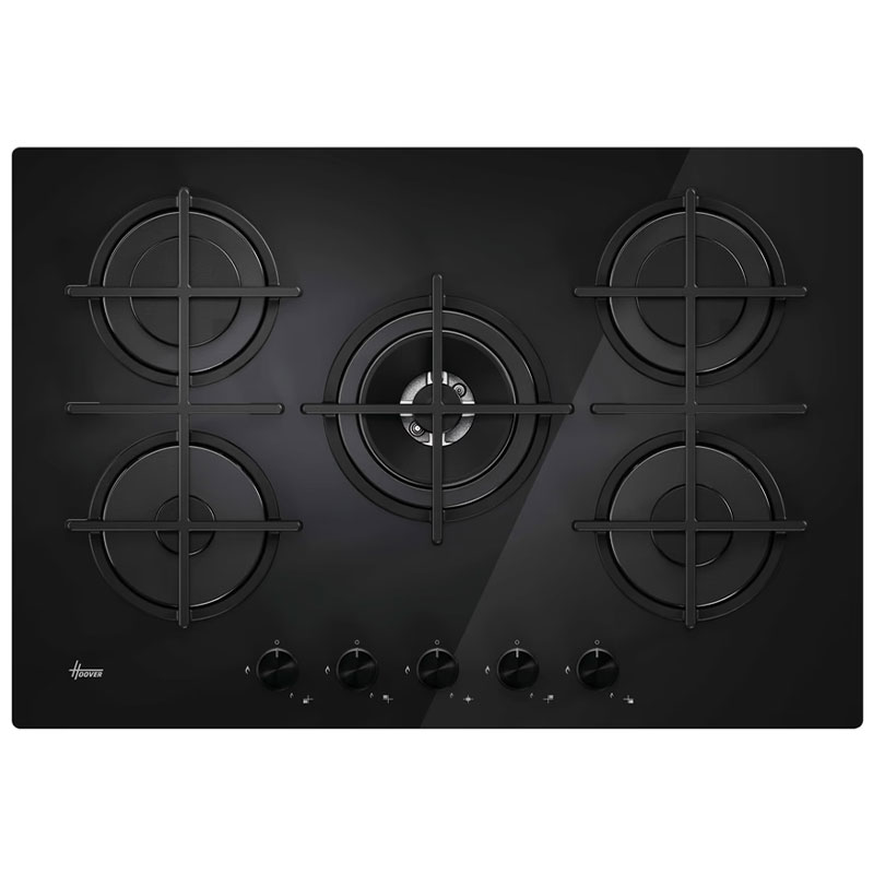 Plaque de Cuisson Encastrable HOOVER H-HOB 300 HVG7PB/TK 5 Feux 75 cm - Noir - HOOVER