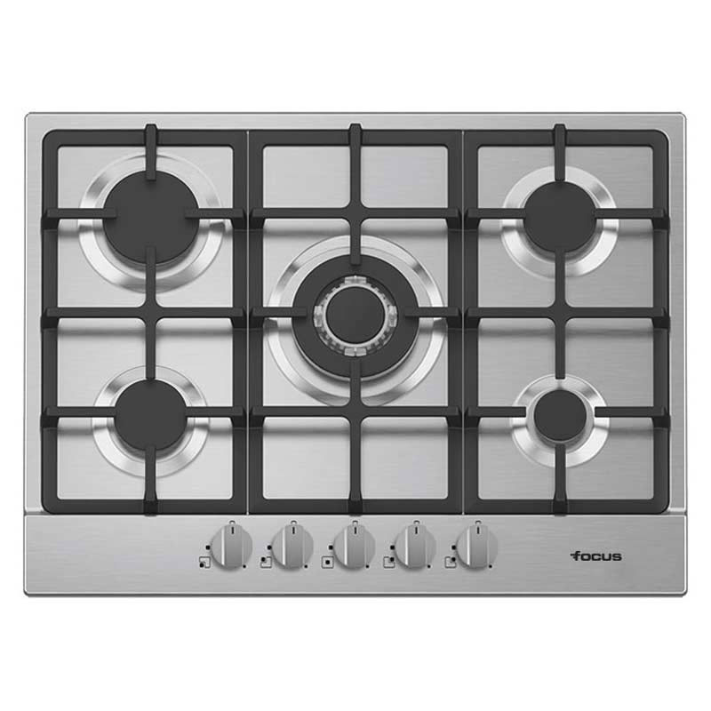 Plaque de Cuisson Encastrable FOCUS F478X 5 Feux 70 cm - Inox - Focus