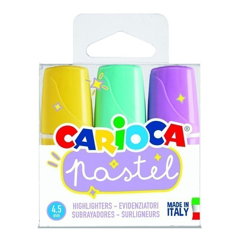 Pochette de 3 Mini Surligneur CARIOCA Pastel - CARIOCA