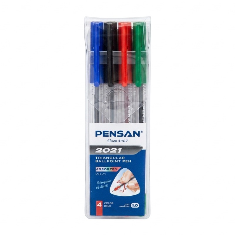 Pochette De 4 Stylos PENSAN A Bille 2021 - Assortis - PENSAN