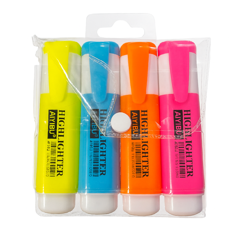 Pochette de 4 Surligneurs AIYIBU - Assortis