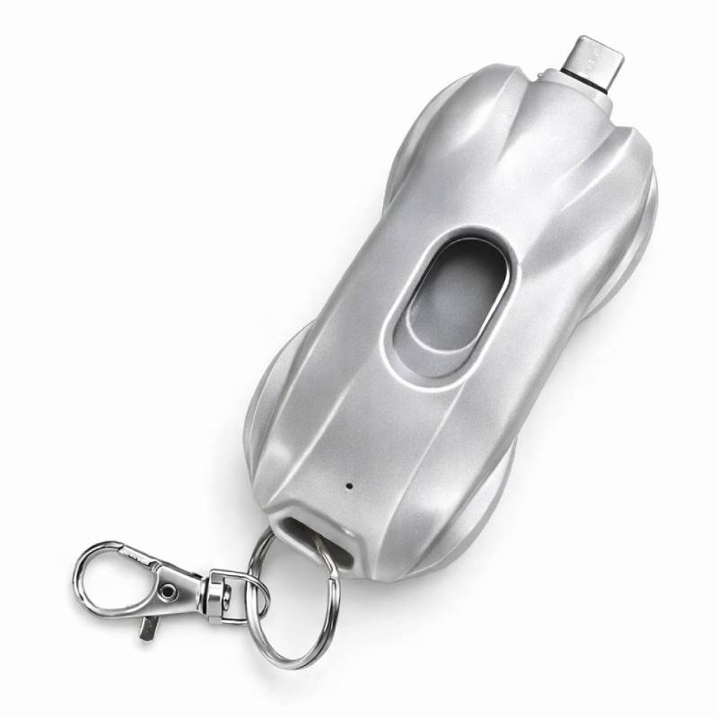 Porte clé power bank 1500 mah USB Type-C - Silver