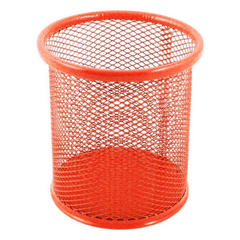 Pot à Stylo Rond Métal - Orange (802OR)