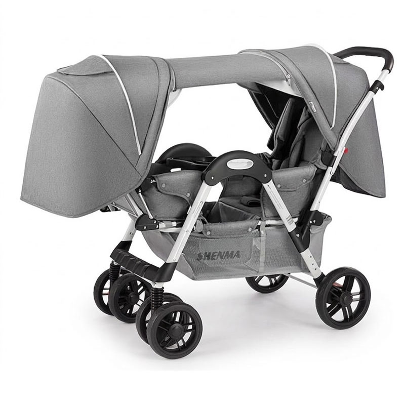 Poussette Jumelle SHENMA - Gris
