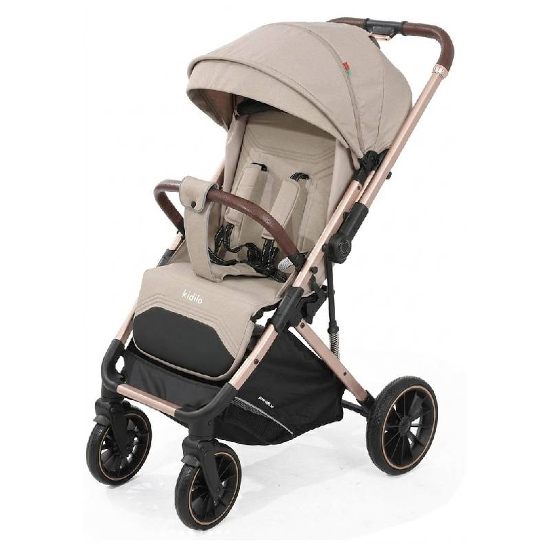 Poussette Valise KIDILO 6530PRO Pliable pour Bébé - Beige