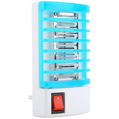 Prise Anti-Insectes Mural Enfichable LED UV - Blanc&Bleu