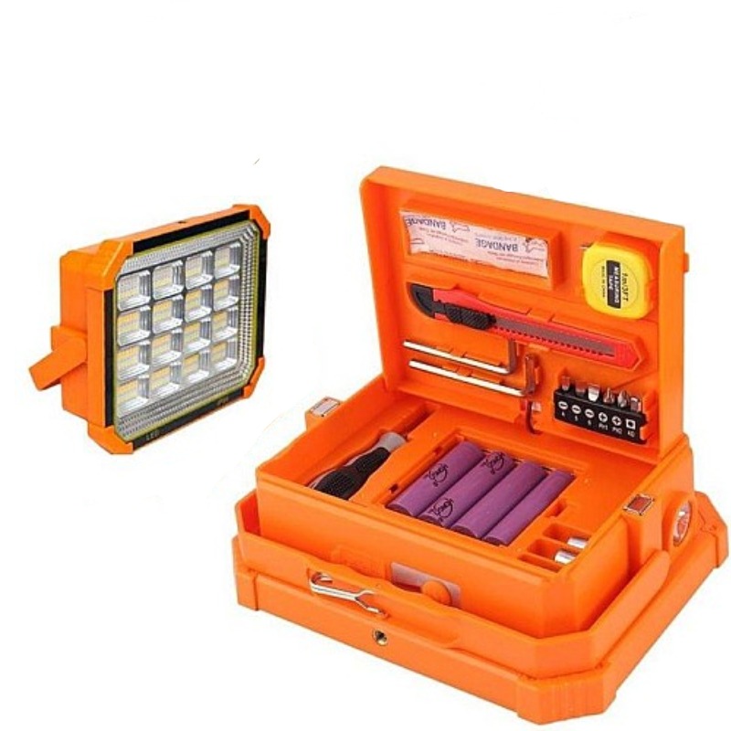 Projecteur LED MultiFonction + Boîte À Outils - Orange - 6497