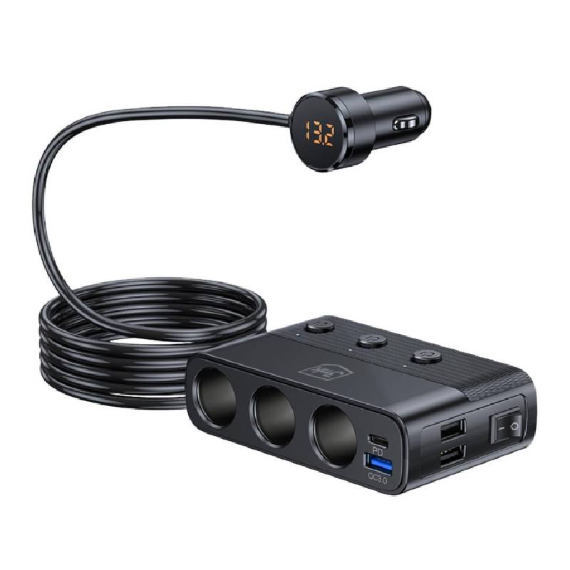 Répartiteur d'Alimentation Voiture 3MK 120W pour 7 Appareils - 3MK