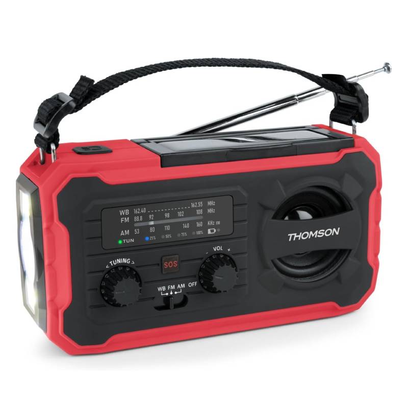 Radio solaire d’urgence THOMSON RT280 - Rouge - THOMSON