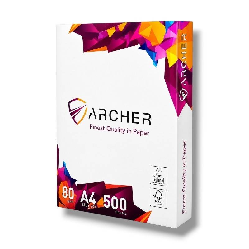 Rame Papier ARCHER 500 Feuilles A4 80g/m2 - ARCHER