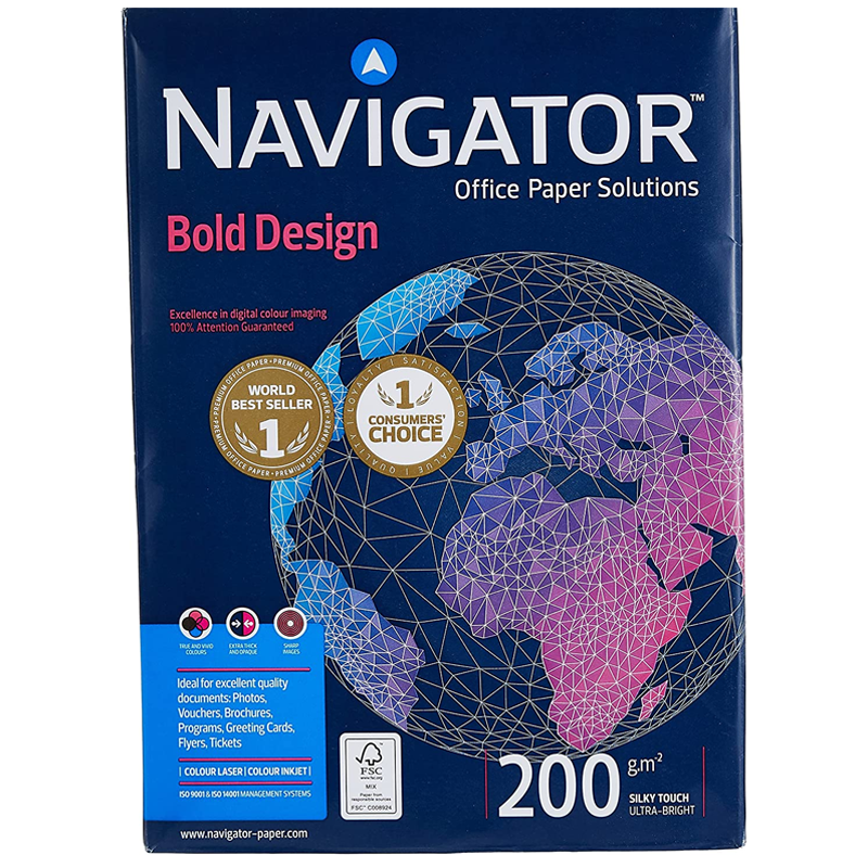 Rame papier NAVIGATOR A4 200 g/m2 Extra Blanc